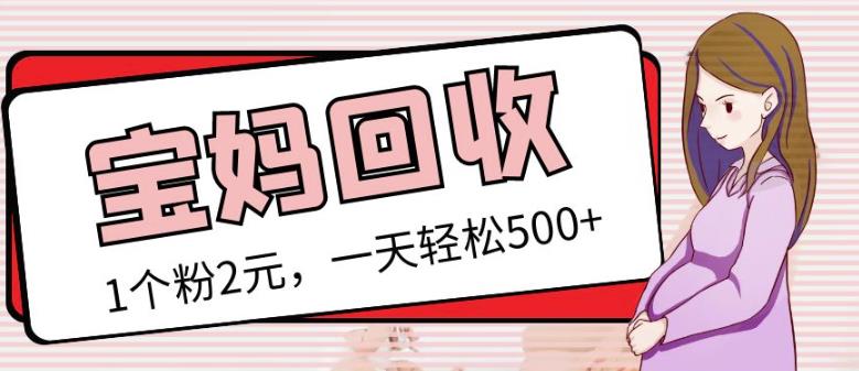 最新小红书母婴号宝妈粉回收项目，1个粉2元，一天轻松500+案例分享【粉丝包回收】-瀚海资源库