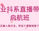 企业抖系直播带货启航班，正确入局方法，学这个课程就够了-瀚海资源库