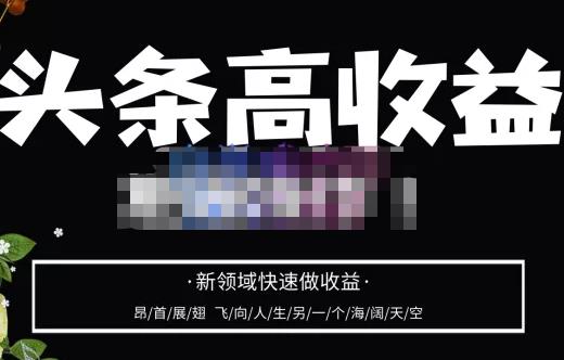 头条高收益批量操作，2023新领域快速做收益，头条号零基础轻松上手-瀚海资源库