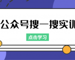 公众号搜一搜实训,收录与恢复收录、 排名优化黑科技,附送工具(价值998元)-瀚海资源库