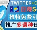 通过Twitter推广CPA Leads，日赚46.01美元 - 免费的CPA联盟推广模式-瀚海资源库