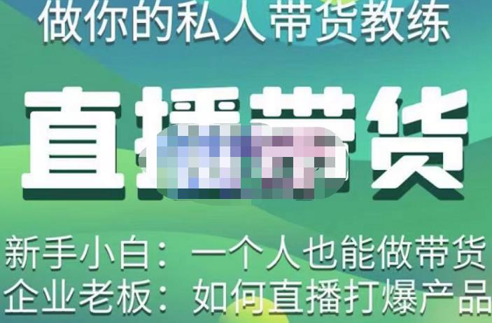 硬核传媒·直播带货（私人教练），实操实战教学，通俗易懂，学完后新手小白一个人也能做带货-瀚海资源库