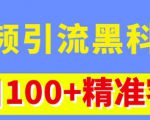 视频引流黑科技玩法，不花钱推广，视频播放量达到100万+，每日100+精准客源-瀚海资源库