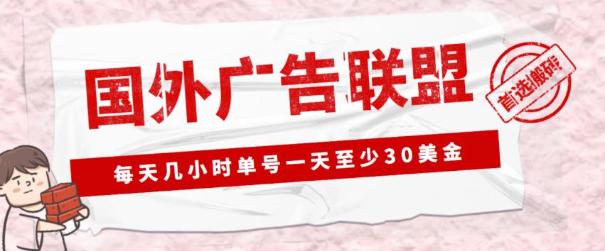 外面收费1980的最新国外LEAD广告联盟搬砖项目，单号一天至少30美金【详细玩法教程】-瀚海资源库