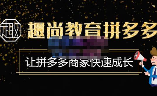 趣尚教育·拼多多运营实操VIP特训营，让拼多多商家快速成长-价值3180元-瀚海资源库