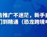亚马逊广告推广不迷茫，新手卖家产品运营入门到精通（恐龙跨境电商）-瀚海资源库