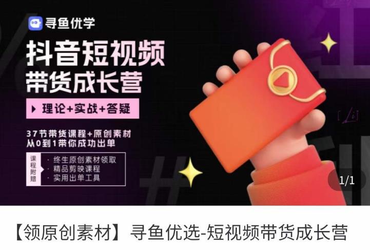 短视频带货成长营，​抖音短视频出单攻略，吃透账号运营的奥秘，轻松带货-瀚海资源库