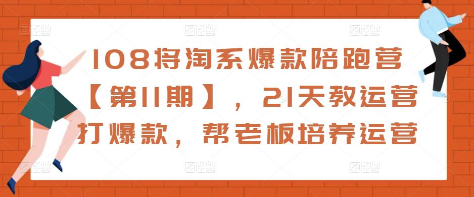 108将淘系爆款陪跑营【第11期】，21天教运营打爆款，帮老板培养运营-瀚海资源库