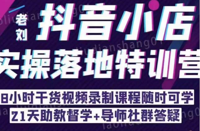 抖音小店实操落地特训营：抖音小店无货源精细化运营，抖店商品卡流量（22节）-瀚海资源库