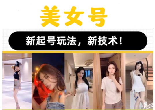 2023抖音快手短视频美女号课程制作玩法教程，美女号搬运新起号玩法，新技术（素材+教程）-瀚海资源库