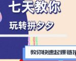 拼多多快速起爆链接思路1.0课程，七天教你玩转拼夕夕，教你快速起爆链接-瀚海资源库