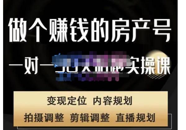 刘广标·同城房产号线上陪跑课，拍摄、剪辑、写文案、直播，做一个具有潜力价值的房产号-瀚海资源库