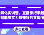 直播孵化实训营，直播手把手起号，赋能有实力想赚钱的直播团队-瀚海资源库