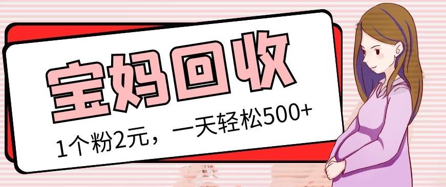最新宝妈粉回收变现计划及胎教音乐高端变现玩法全套教程！（非老玩法）-瀚海资源库