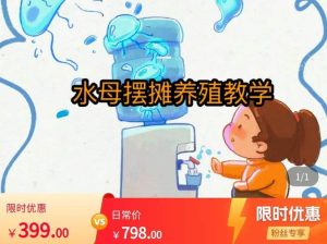 水母摆摊教学，包括摆摊技术、养殖技术、拿货渠道、抖音运营等-瀚海资源库