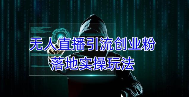 外面收费3980的无人直播引流创业粉落地实操玩法，单日引100+精准创业粉-瀚海资源库
