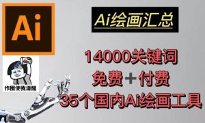 AI绘画汇总14000关键词+35个国内AI绘画工具（兔费+付费）头像壁纸不用愁-瀚海资源库