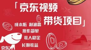 京东视频带货项目+图文带货种草，成本低，利润高，操作简单收入稳定-瀚海资源库