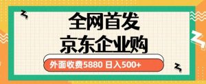 3月最新京东企业购教程，小白可做单人日利润500+撸货项目（仅揭秘）-瀚海资源库