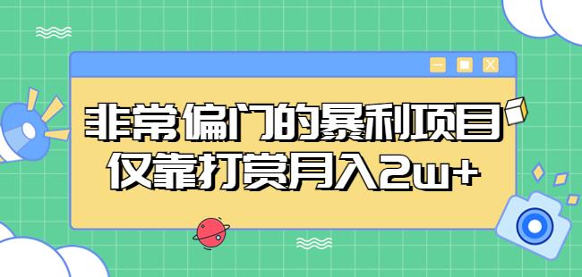 非常偏门的暴利项目，仅靠打赏月入2w+-瀚海资源库