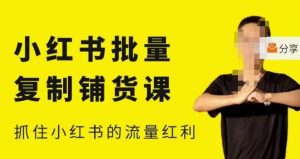 张宾·小红书批量复制铺货课，小红书0-1快速起号变现玩法，抓住小红书的流量红利（更新2023年3月）-瀚海资源库