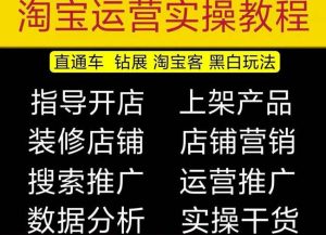 2023淘宝开店教程0基础到高级全套视频网店电商运营培训教学课程-瀚海资源库