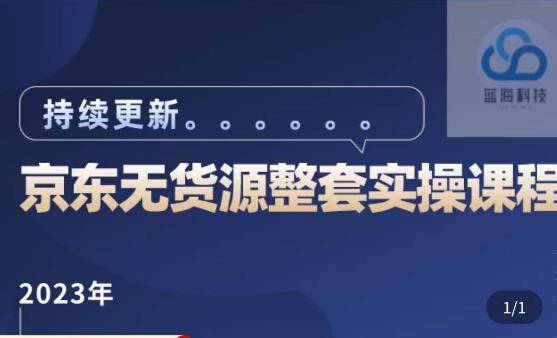 蓝七·2023京东店群整套实操视频教程，京东无货源整套操作流程大总结，减少信息差，有效做店发展-瀚海资源库