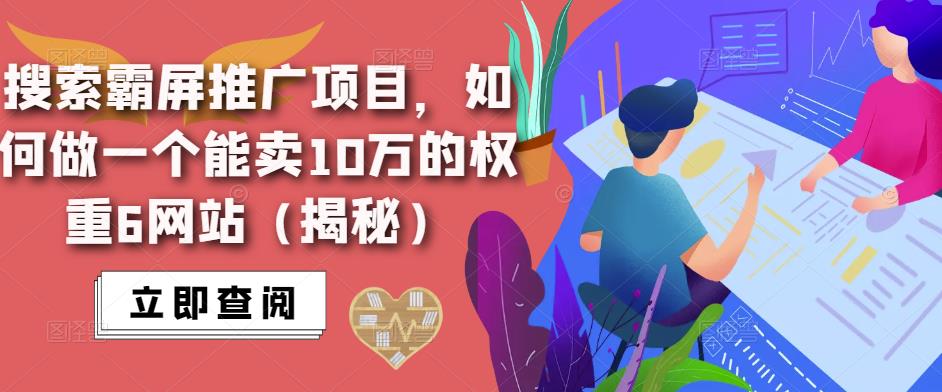 搜索霸屏推广项目，如何做一个能卖10万的权重6网站（揭秘）-瀚海资源库