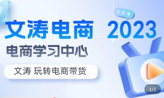 文涛电商·7天零基础自然流起号，​快速掌握店铺运营的核心玩法，突破自然展现量，玩转直播带货-瀚海资源库