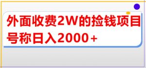 外面收费2w的直播买货捡钱项目，号称单场直播撸2000+【详细玩法教程】-瀚海资源库