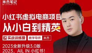 风口再至-米杰小红书虚拟电商项目3.0全网首发单号月收益过万可批量!-瀚海资源库