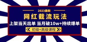 2023网红·同款截流玩法【初级+高级课程】上架当天出单当月破10w+持续爆单-瀚海资源库