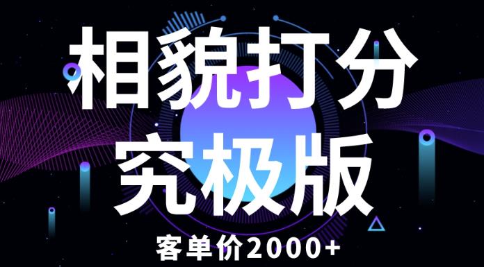 相貌打分究极版，客单价2000+纯新手小白就可操作的项目-瀚海资源库