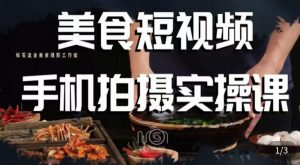 烁石·美食视频手机拍摄实操课,美食摄影理论、手机拍摄相关设置、剪辑调色、布光原理等内容-瀚海资源库