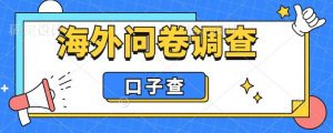 外面收费5000+海外问卷调查口子查项目，认真做单机一天200+【揭秘】-瀚海资源库