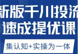 老甲优化狮新版千川投流速成提优课,底层框架策略实战讲解,认知加实操为一体!-瀚海资源库