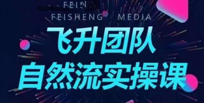 飞升团队课程自然流实操课，抖音半无人起号主播间搭建教学-瀚海资源库
