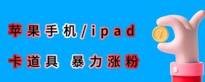 最新利用苹果手机/ipad的ios系统，卡道具搬短视频，百分百过原创-瀚海资源库