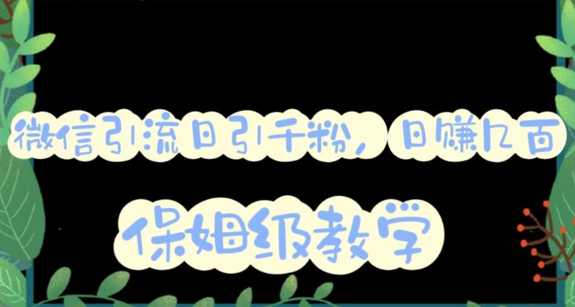 微信互推圈半自动引流方案，矩阵操作日引千人思路【详细视频教程】-瀚海资源库