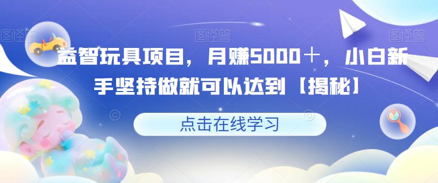 益智玩具项目，月赚5000＋，小白新手坚持做就可以达到【揭秘】-瀚海资源库