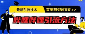 最新引流技术，哔哩哔哩引流方法，实测日引50人【揭秘】-瀚海资源库