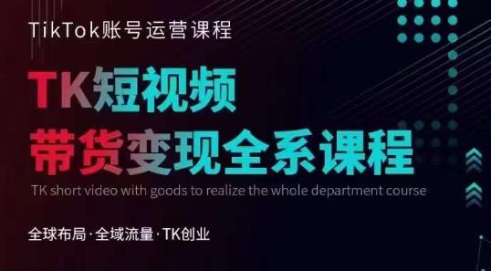 Tiktok运营线上训练营，引流爆单，急速涨粉，Tiktok短视频玩法大揭秘-瀚海资源库