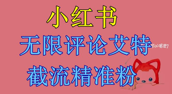 小红书无限评论艾特截流精准粉（软件+教程）-瀚海资源库