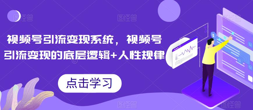 视频号引流变现系统，视频号引流变现的底层逻辑+人性规律-瀚海资源库