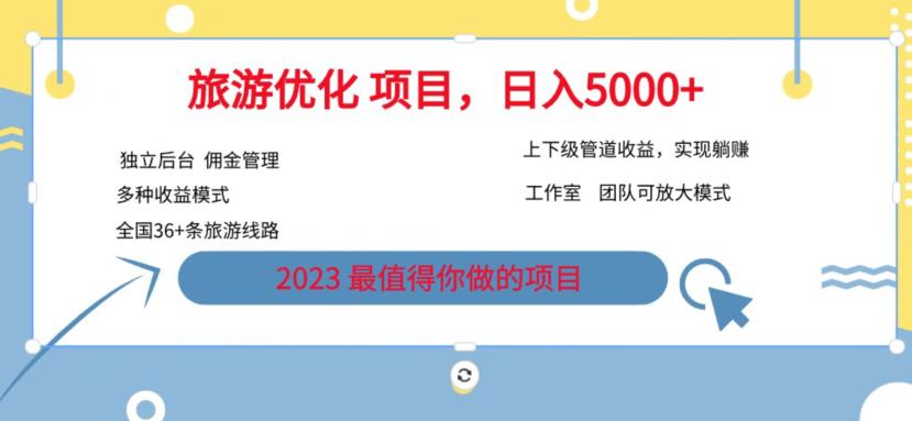 7.22旅游项目最新模式，独立后台+全国35+线路，日入5000+【揭秘】-瀚海资源库