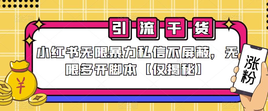 小红书无限暴力私信不屏蔽，无限多开脚本【仅揭秘】-瀚海资源库