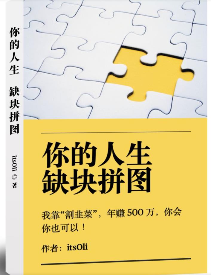 某高赞电子书《你的人生，缺块拼图——我靠“割韭菜”，年赚500万，你会你也可以》-瀚海资源库