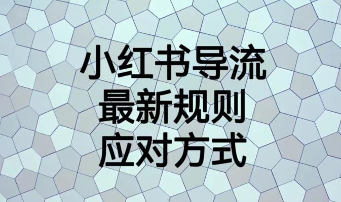小红书导流最新规则应对方式【揭秘】-瀚海资源库