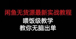 闲鱼无货源最新实战教程，喂饭级教学，教你无脑出单【揭秘】-瀚海资源库