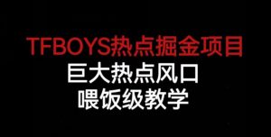 TFBOYS热点掘金项目，巨大热点风口，喂饭级教学-瀚海资源库